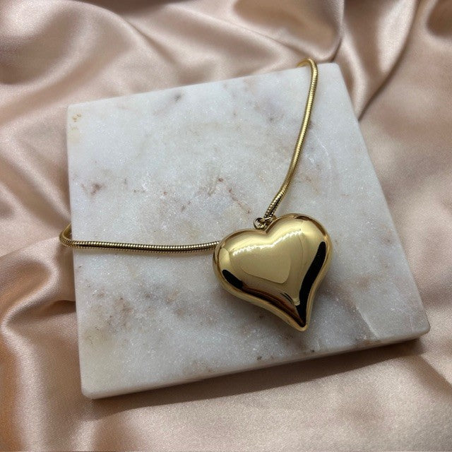 Bold heart ketting